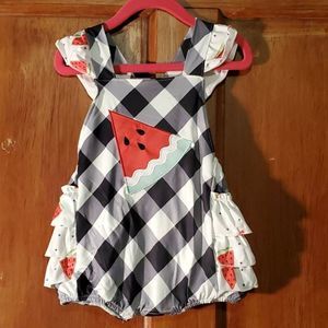 NEW WATERMELON BUBBLE ROMPER